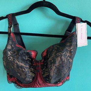 NWT Ewa Michalak BM Black/Red/Nude 80 H